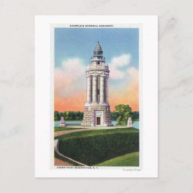 Aussicht auf das Champlain-Denkmal Postkarte (Vorderseite)