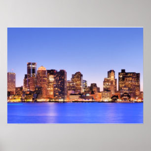 Aussicht auf das Finanzviertel von Boston Poster