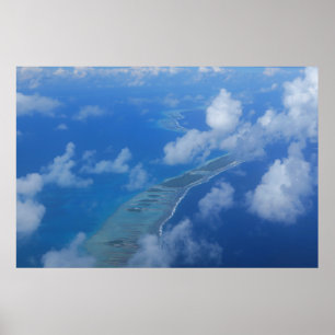 Aussicht auf das Flugzeug von Rangiroa Poster