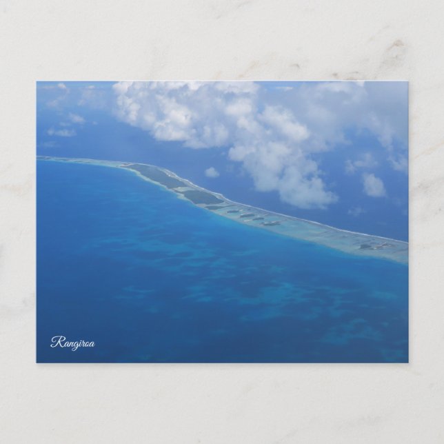 Aussicht auf das Flugzeug von Rangiroa Postkarte (Vorderseite)
