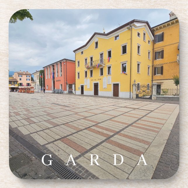Aussicht auf das Gardasee Rathaus Untersetzer (Vorderseite)