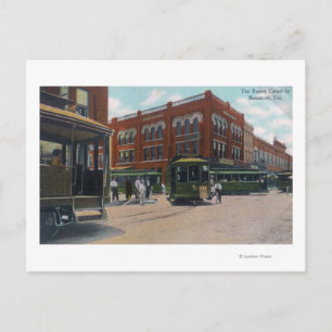 Aussicht auf das geschäftigste CornerBeaumont, TX Postkarte