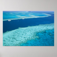 Aussicht auf das Great Barrier Reef durch die Luft