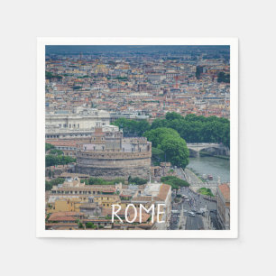 Aussicht auf das historische Stadtzentrum von Rom Serviette