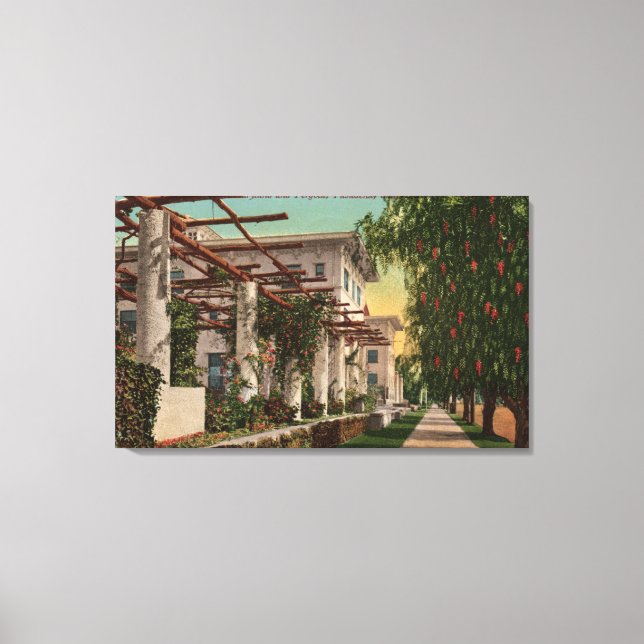 Aussicht auf das Hotel Maryland & Pergola Leinwanddruck (Vorderseite)