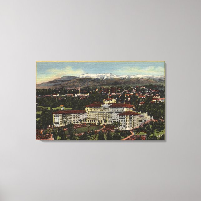 Aussicht auf das Huntington Hotel Leinwanddruck (Vorderseite)