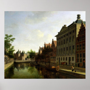 Aussicht auf das Kloveniersburgwal in Amsterdam Poster