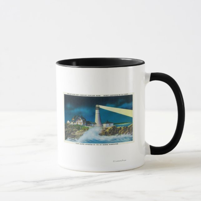 Aussicht auf das Leuchtturm Portland Head auf Casc Tasse (Rechts)