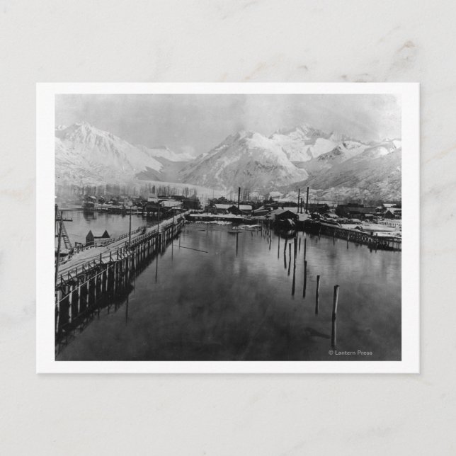Aussicht auf das Meer in Valdez, Alaska-Foto Postkarte (Vorderseite)