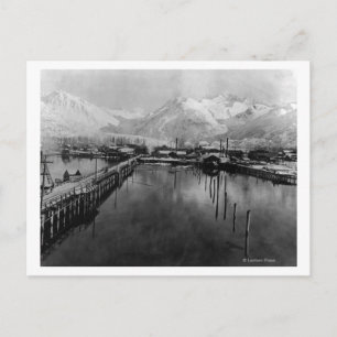 Aussicht auf das Meer in Valdez, Alaska-Foto Postkarte