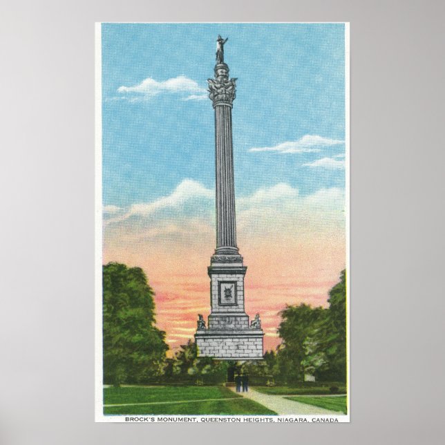Aussicht auf das Monument Brock Poster (Vorne)