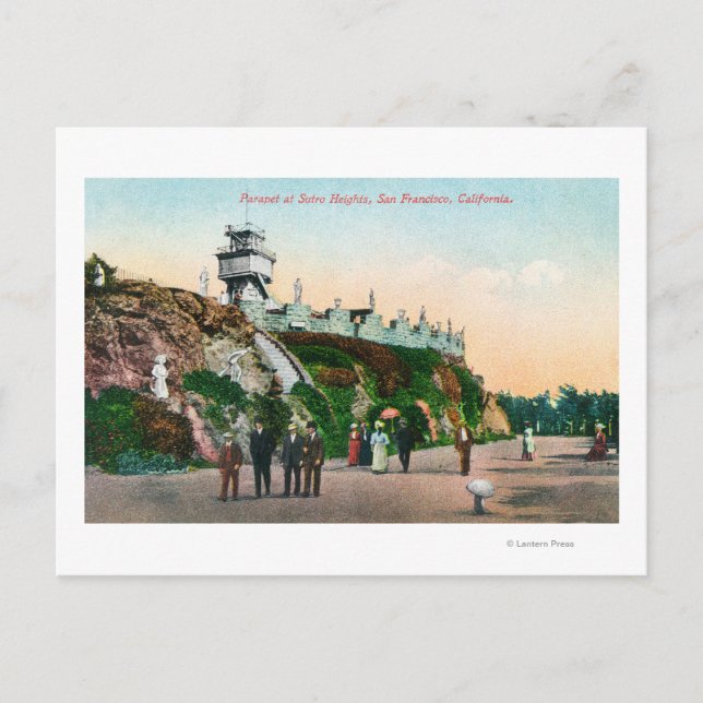 Aussicht auf das Parapet auf den Sutro-Höhen # 2 Postkarte (Vorderseite)