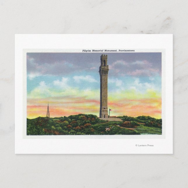 Aussicht auf das Pilgerdenkmal in der Provinz Postkarte (Vorderseite)