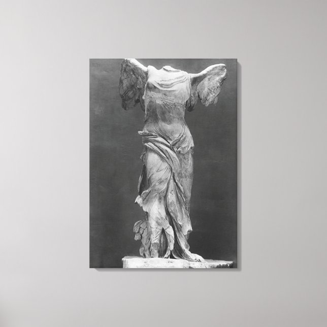 Aussicht auf das Samothrace im Louvre-Museum Leinwanddruck (Vorderseite)