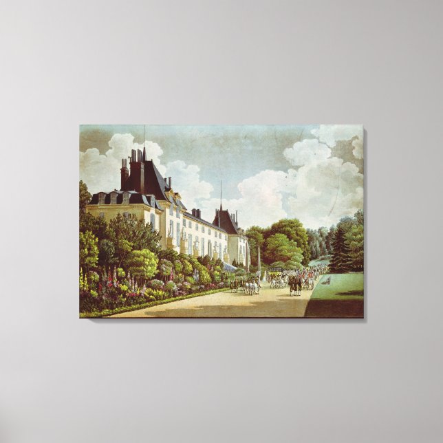 Aussicht auf das Schloss von Malmaison Leinwanddruck (Vorderseite)