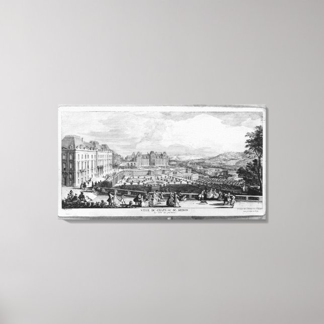 Aussicht auf das Schloss von Meudon Leinwanddruck (Vorderseite)