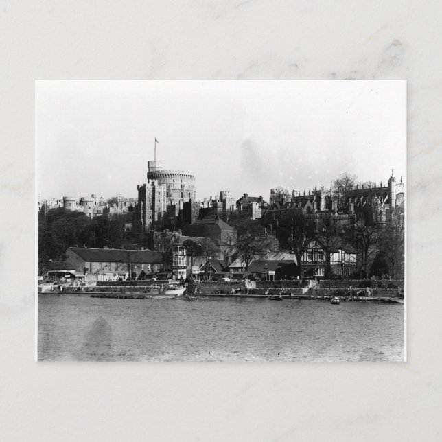 Aussicht auf das Schloss Windsor, über die Themse Postkarte (Vorderseite)