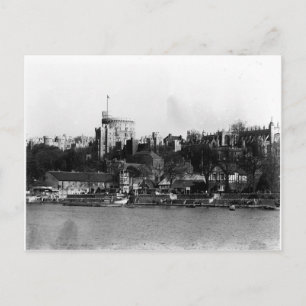 Aussicht auf das Schloss Windsor, über die Themse Postkarte