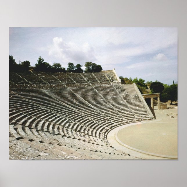 Aussicht auf das Theater, c.360 v. Chr. Poster (Vorne)