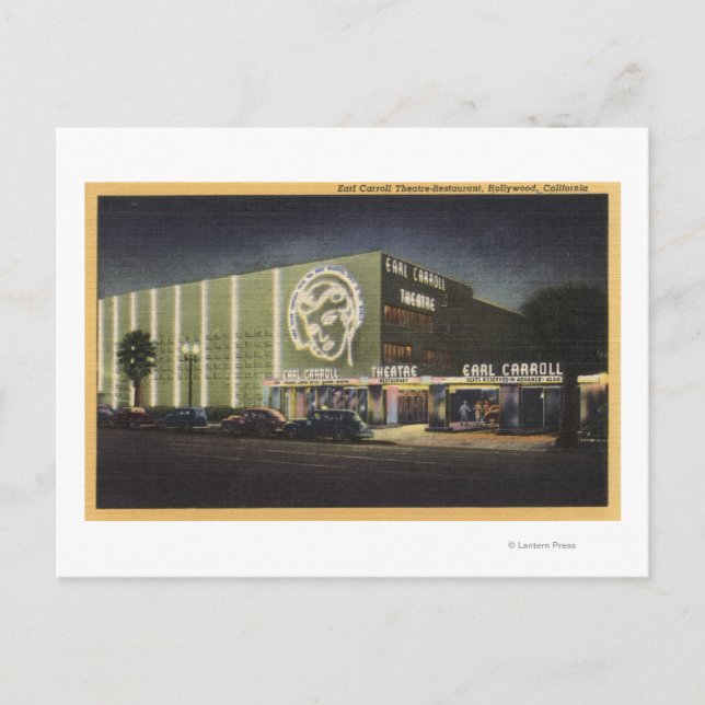 Aussicht auf das Theater Earl Carroll - Restaurant Postkarte (Vorderseite)