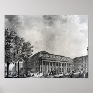 Aussicht auf das Theater von Bordeaux Poster