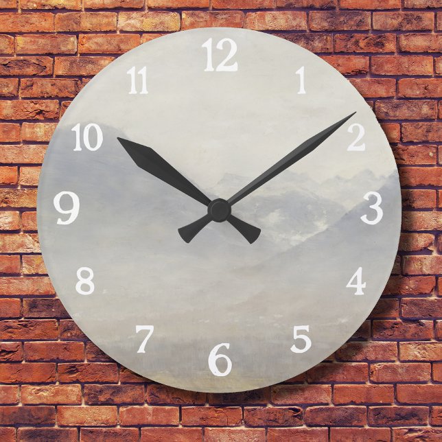 Aussicht auf das Ultental - Zeitloses Gemälde Runde Wanduhr (Von Creator hochgeladen)