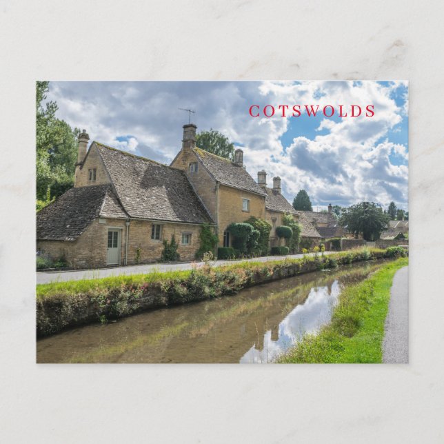 Aussicht auf das untere Schlachtdorf auf Postkarte (Vorderseite)