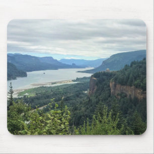 Aussicht auf das Vista House, Oregon Mousepad