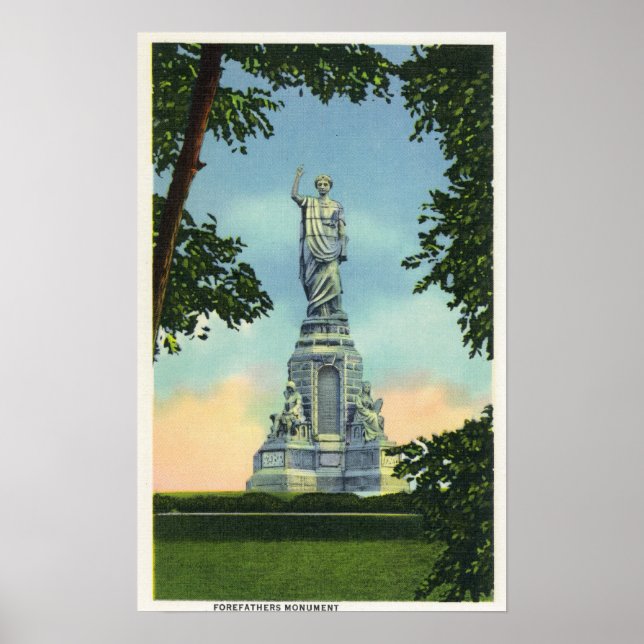 Aussicht auf das Vorväter-Denkmal # 2 Poster (Vorne)