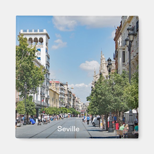 Aussicht auf das Zentrum von Sevilla Magnet (Vorne)
