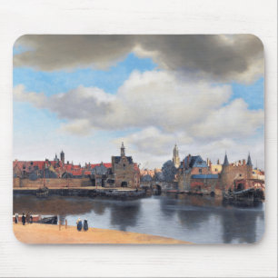 Aussicht auf Delft, Johannes Vermeer, 1659-1660 Mousepad