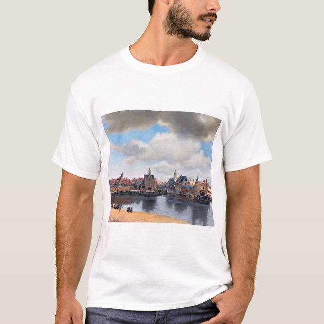 Aussicht auf Delft, Johannes Vermeer, 1659-1660 T-Shirt (Vorderseite)