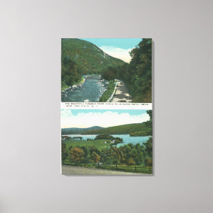 Aussicht auf den Ausable River und Schroon Lake Leinwanddruck