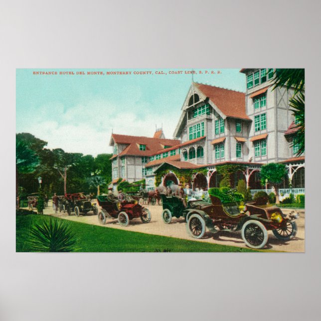 Aussicht auf den Außenbereich des Hotels del Monte Poster (Vorne)