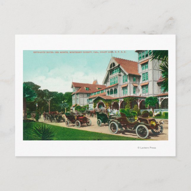 Aussicht auf den Außenbereich des Hotels del Monte Postkarte (Vorderseite)