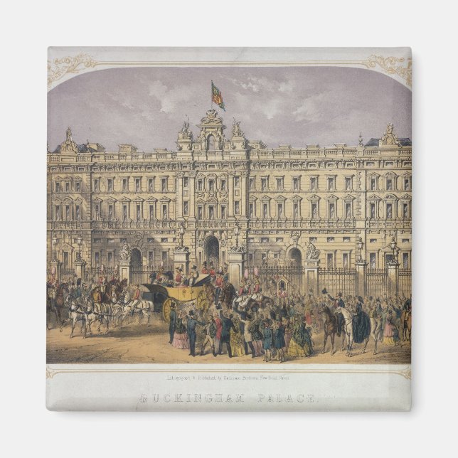 Aussicht auf den Buckingham Palace mit einer Mensc Magnet (Vorne)