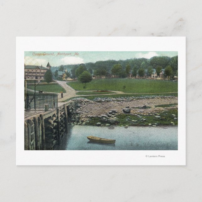 Aussicht auf den Campingplatz Postkarte (Vorderseite)