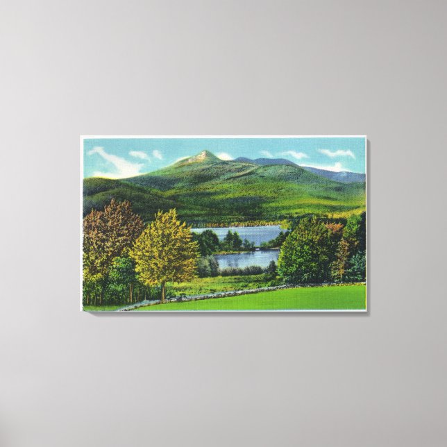 Aussicht auf den Chocorua und den See Leinwanddruck (Vorderseite)