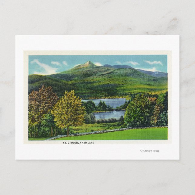 Aussicht auf den Chocorua und den See Postkarte (Vorderseite)