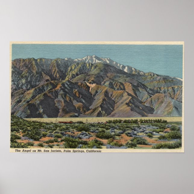 Aussicht auf den Engel auf dem Berg San Jacinto Poster (Vorne)