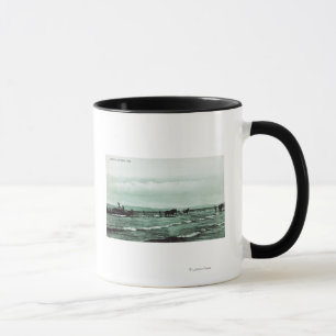 Aussicht auf den Fischfang Seine Fischen, Pferdeka Tasse
