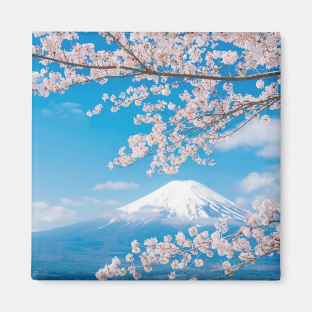 Aussicht auf den Fuji mit Kirschblüten Magnet (Vorne)