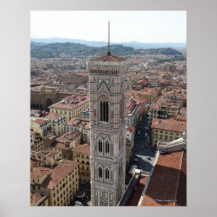 Aussicht auf den Glockenturm von Giotto (Campanile Poster