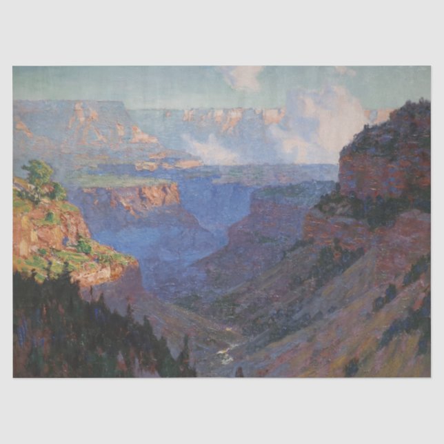 Aussicht auf den Grand Canyon (von E.H. Potthast) Seidenpapier (Vorderseite)