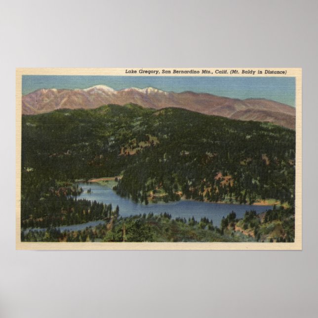 Aussicht auf den Gregory-See und San Bernardino Poster (Vorne)