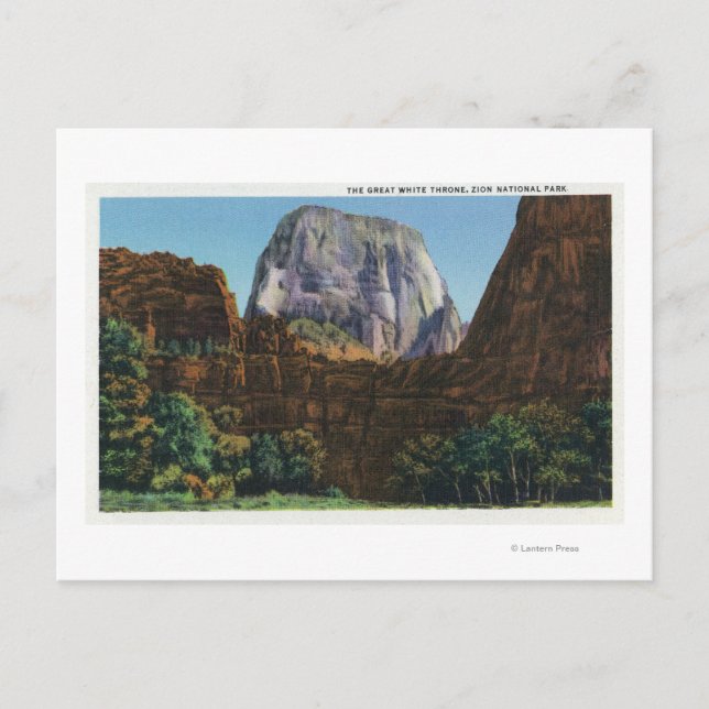 Aussicht auf den großen weißen Thron Postkarte (Vorderseite)