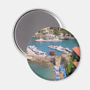 Aussicht auf den Hafen, Strand Mermerly in der Sta Magnet