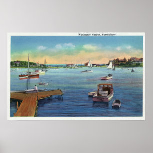 Aussicht auf den Hafen von Harwiport Wychmere Poster