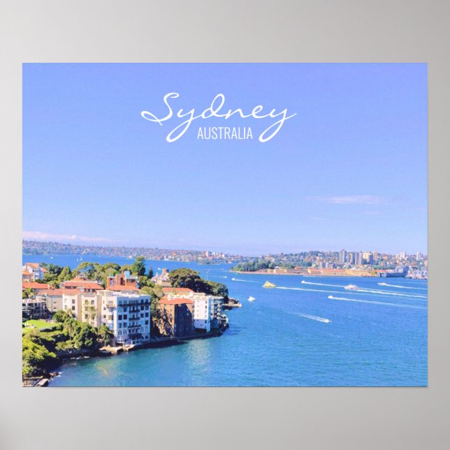 Aussicht auf den Hafen von Sydney Poster (Vorne)