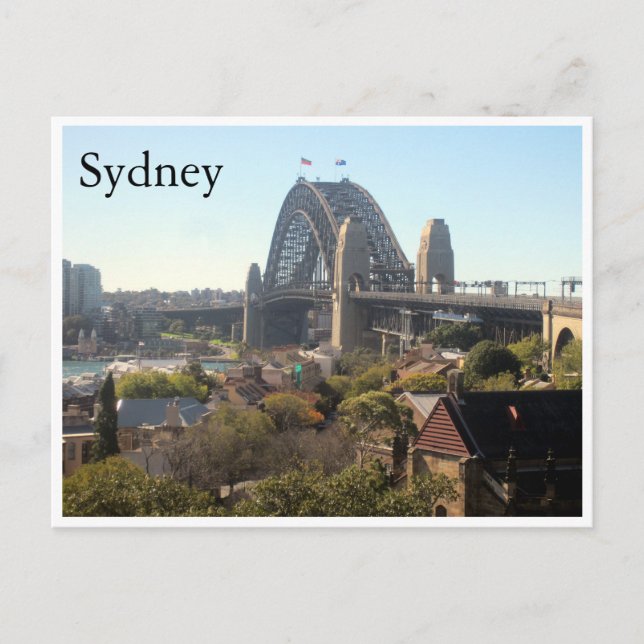 Aussicht auf den Hafen von Sydney Postkarte (Vorderseite)